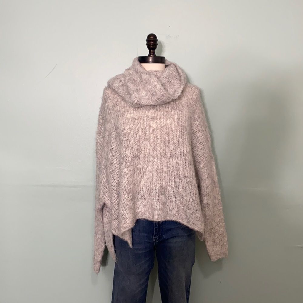 Debut Grey Soft Blend Turtleneck Boxy Sweater